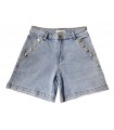 Short denim bolsillo francés y botones