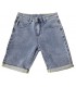 Bermuda 5 bolsillos básica. Tela de toalla denim elástico