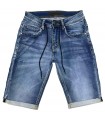 Bermuda 5 bolsillos. Tela de toalla denim elástico