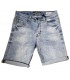 Bermuda 5 bolsillos, denim, arañazos