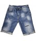 Bermuda 5 bolsillos, denim y rotos y parches